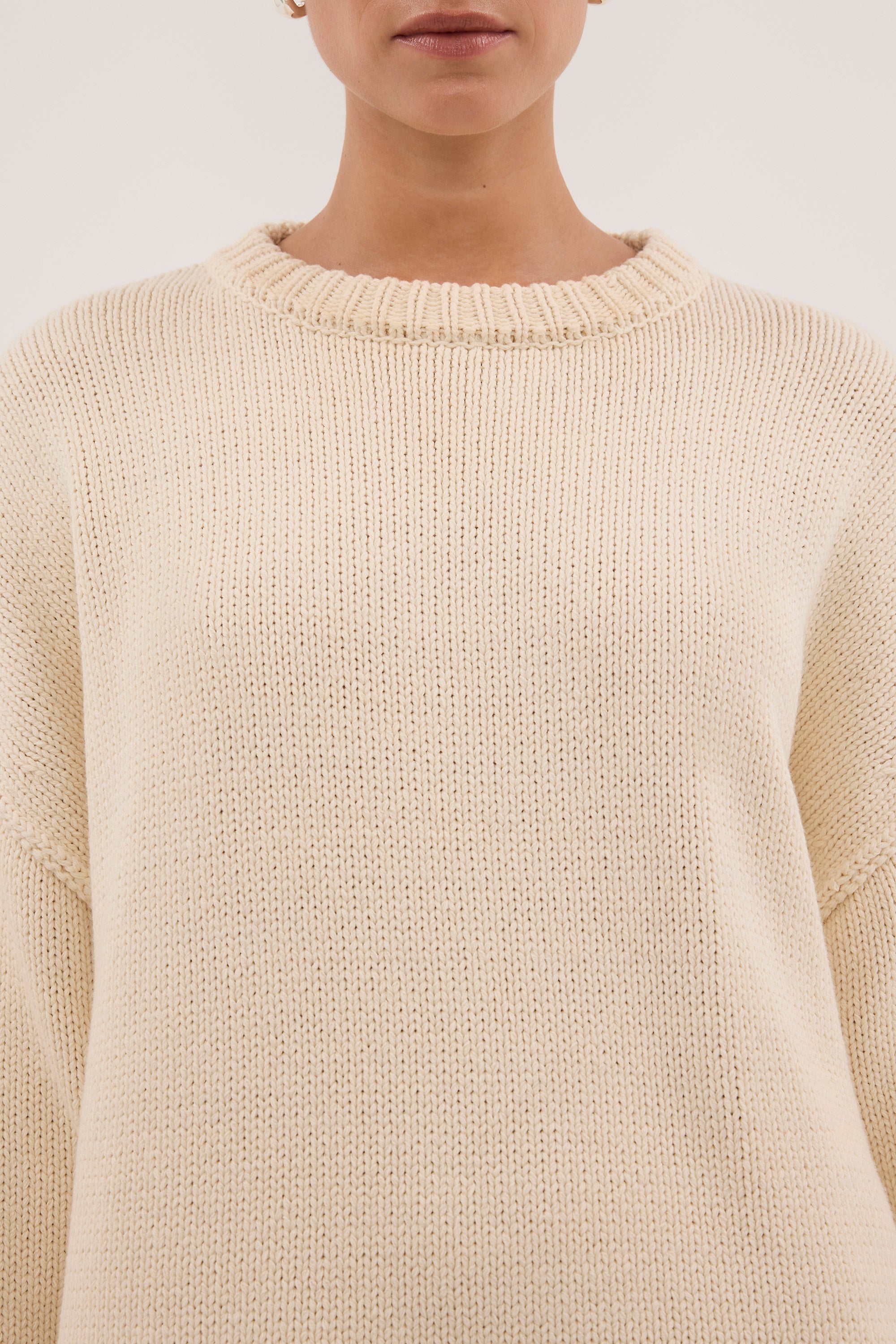 JETT STRAW LONGLINE KNIT JUMPER