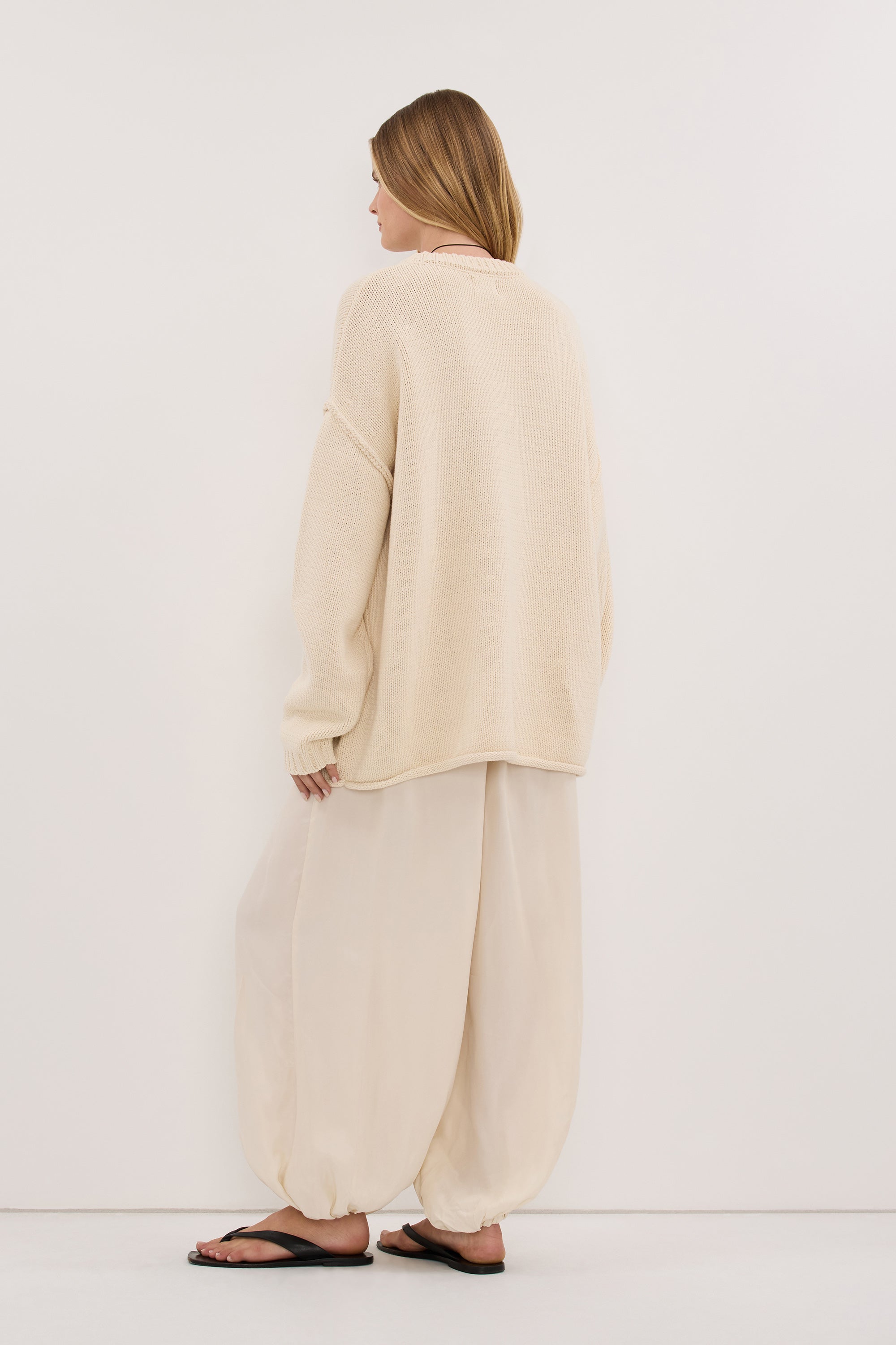 JETT STRAW LONGLINE KNIT JUMPER