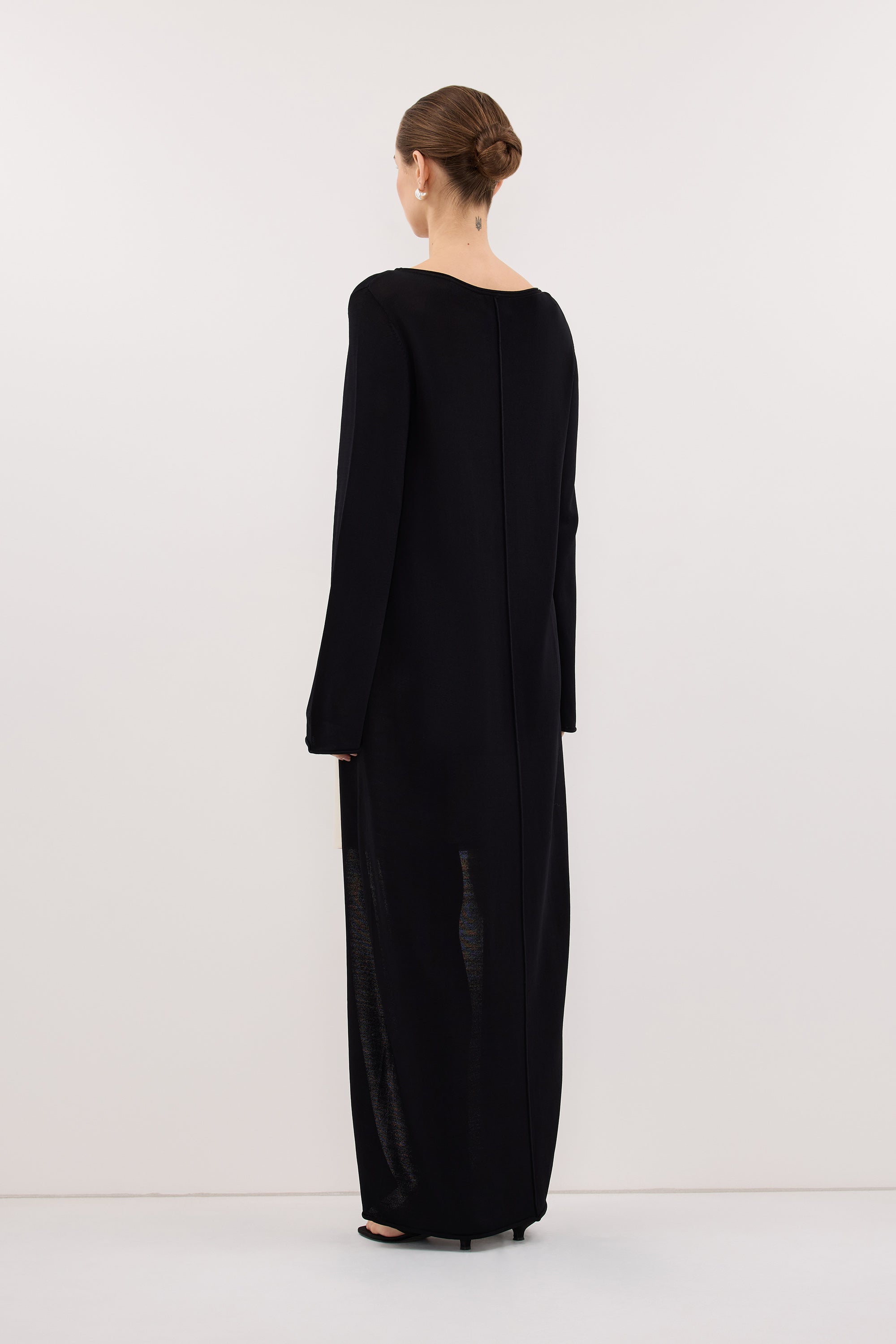 DAPHNE BLACK KNIT CAPE TOP