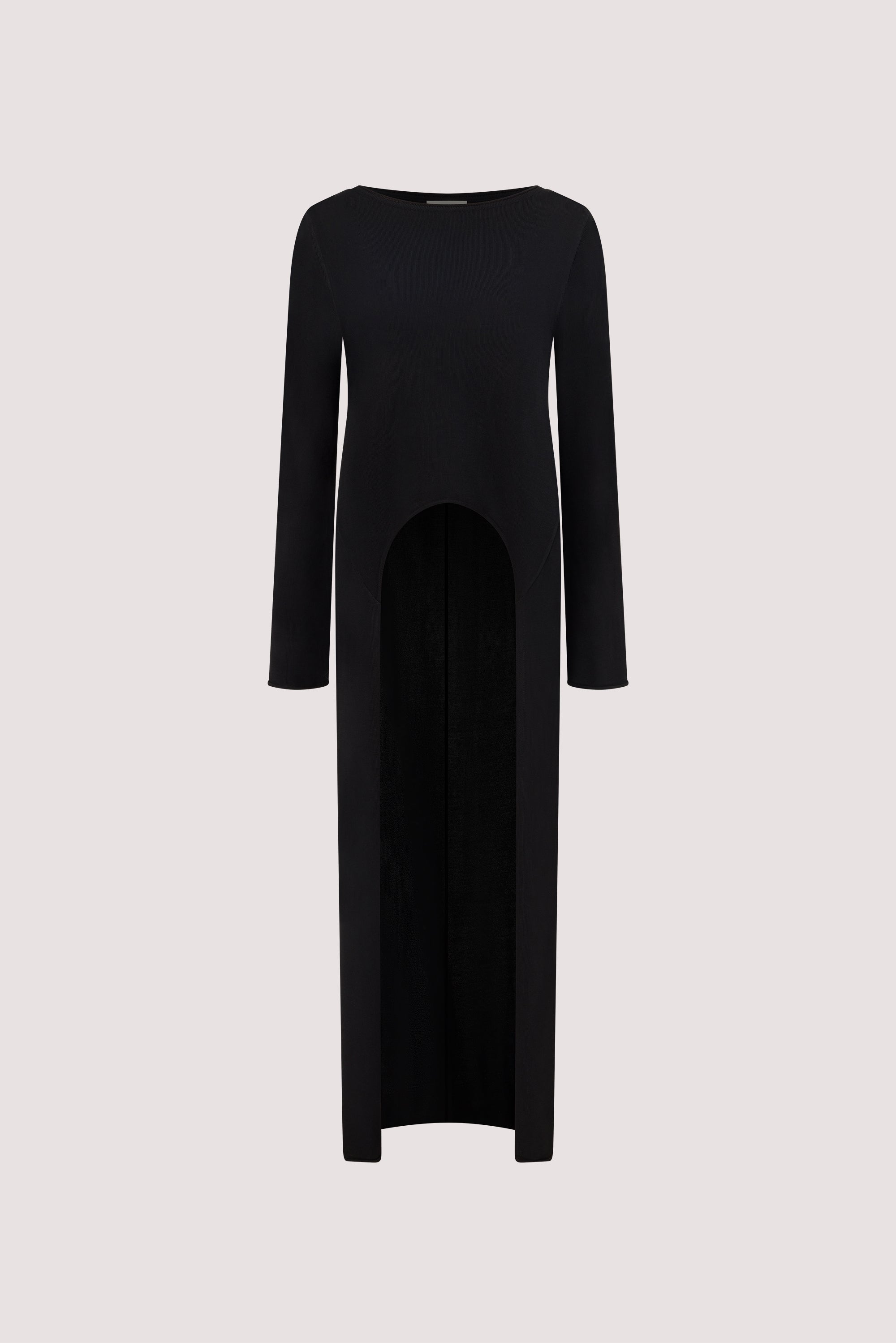 DAPHNE BLACK KNIT CAPE TOP