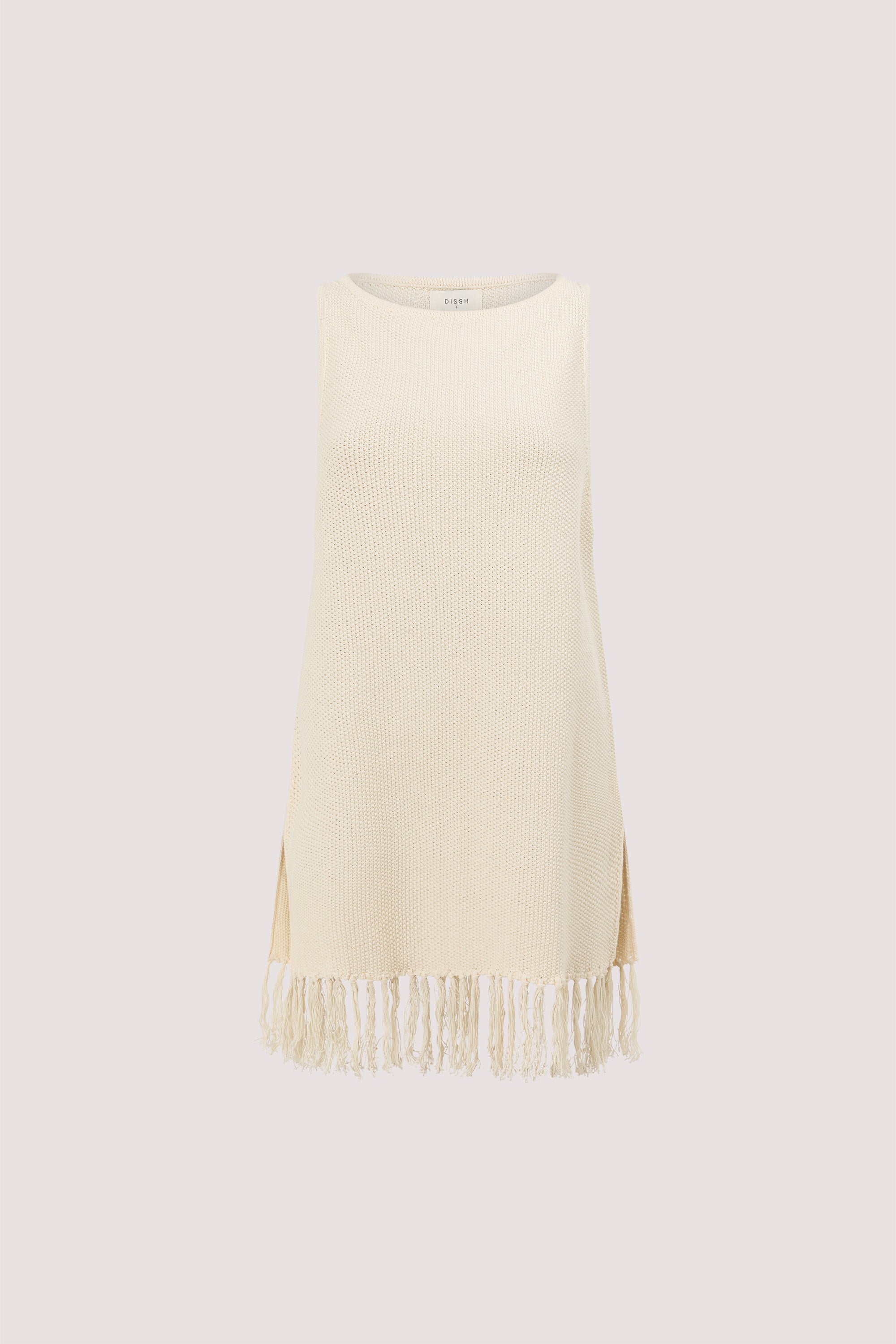 BENETTE NATURAL FRINGE TUNIC TOP
