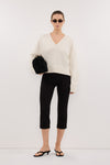 ZELLA IVORY V NECK KNIT JUMPER