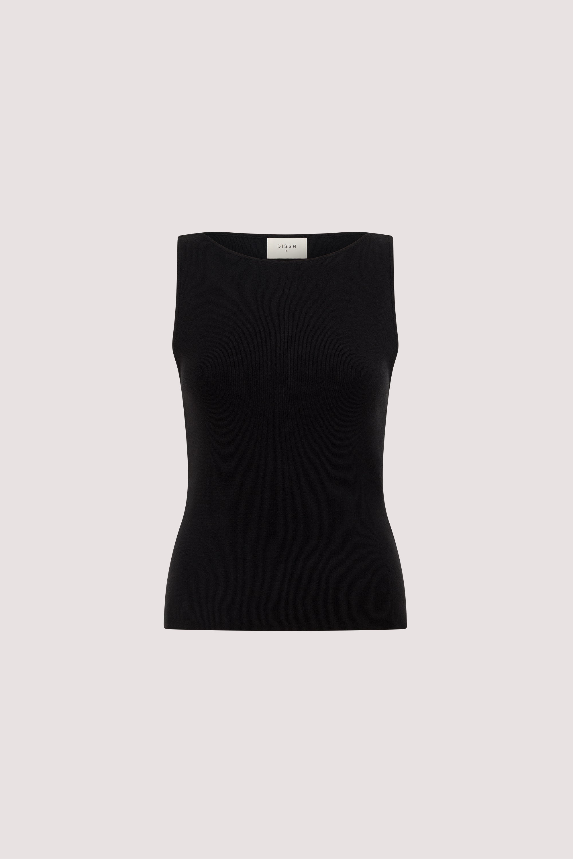 SABRE BLACK KNIT BOAT NECK TANK