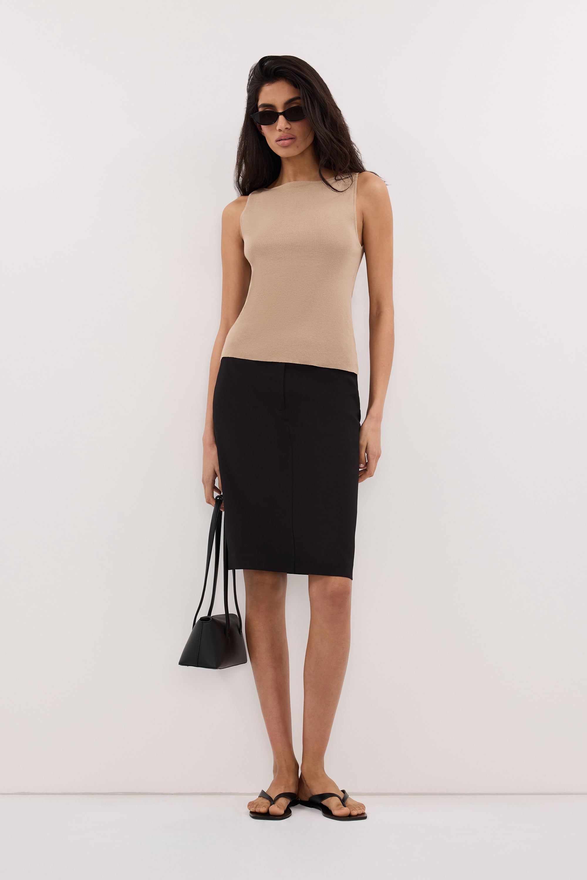 SABRE OAT KNIT BOAT NECK TANK