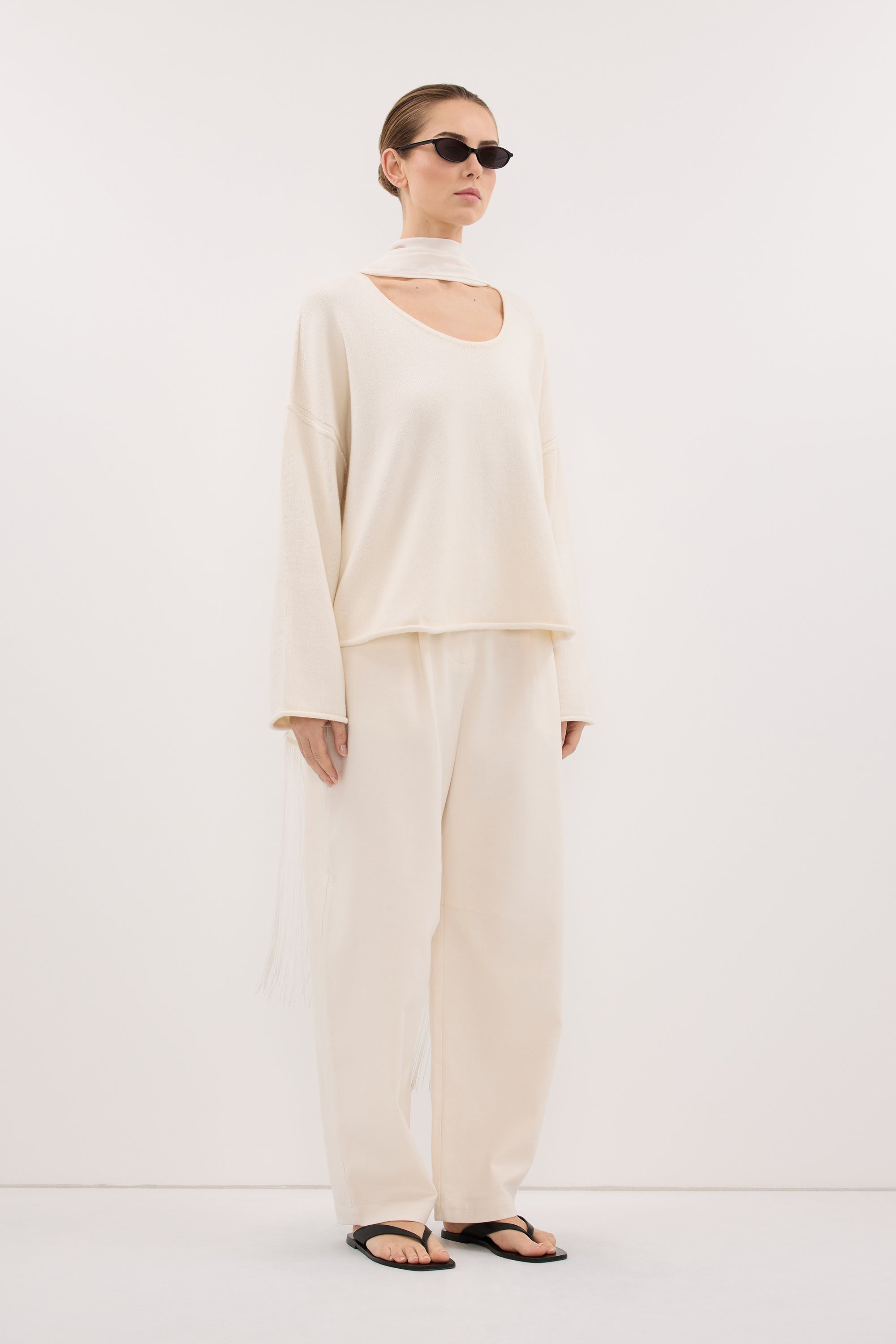 MARTA CREAM KNIT LIGHTWEIGHT JUMPER
