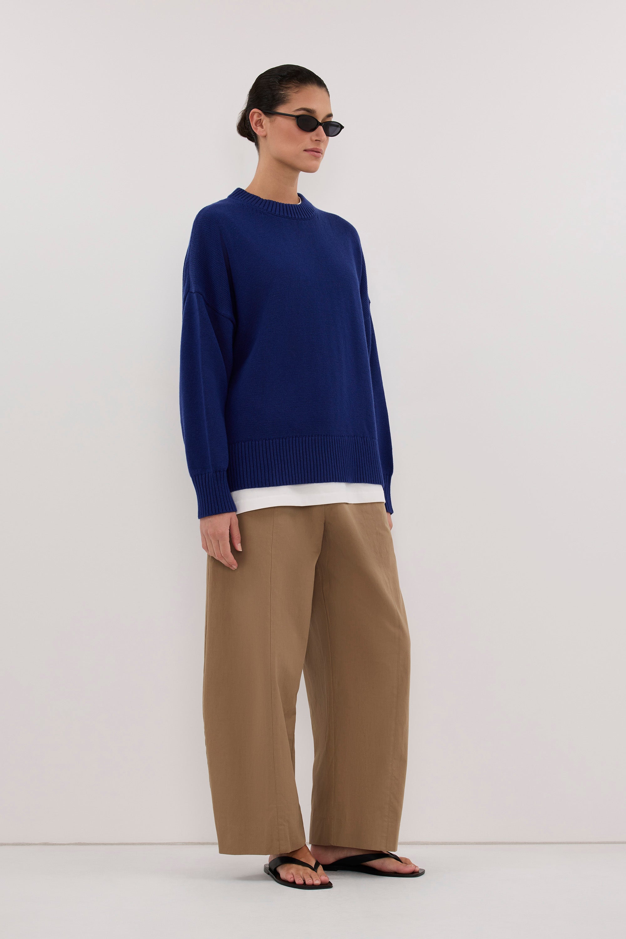 CECILIA COBALT CREW NECK JUMPER