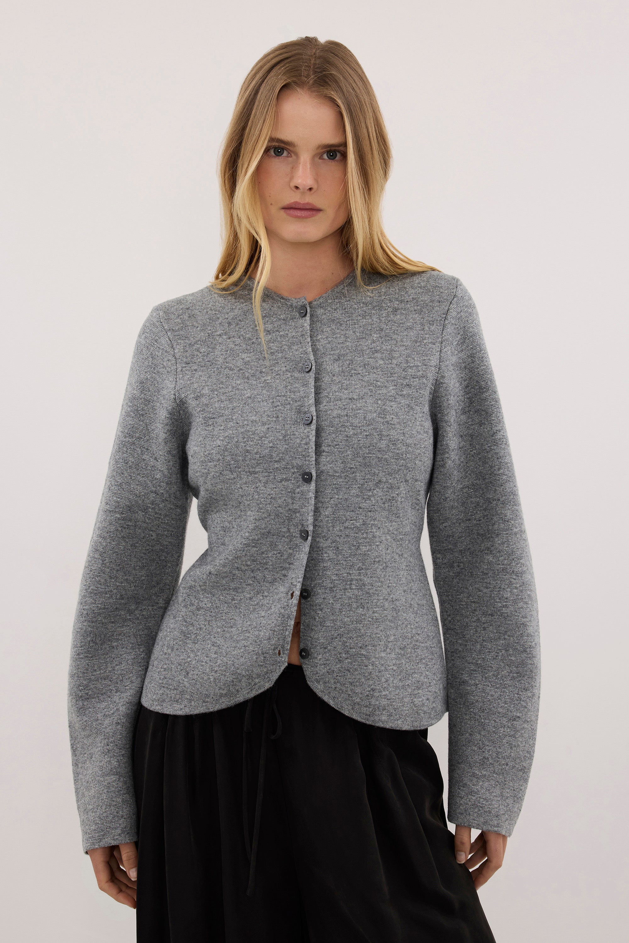 ELIZA GREY MARLE CINCHED CARDIGAN