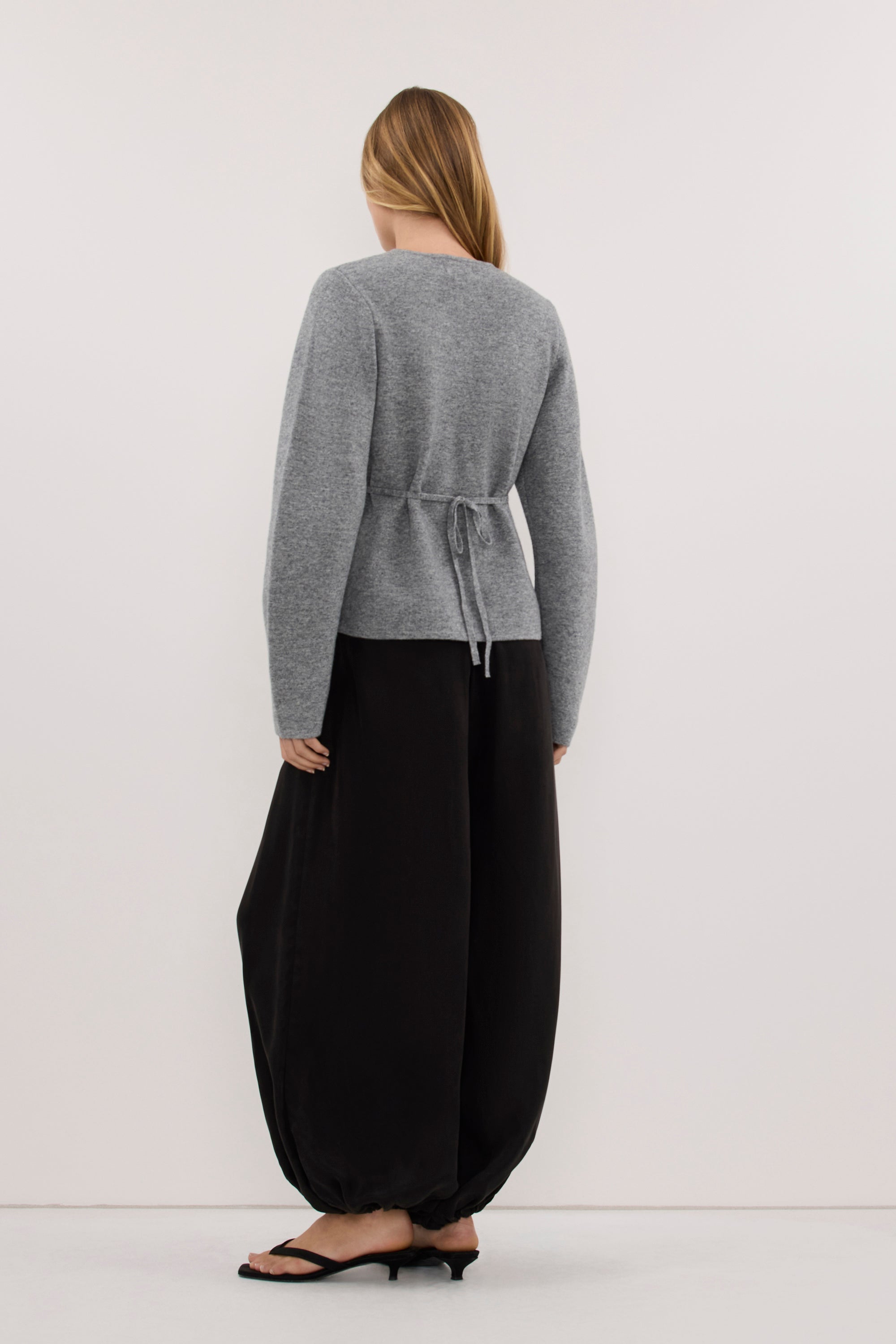 ELIZA GREY MARLE CINCHED CARDIGAN