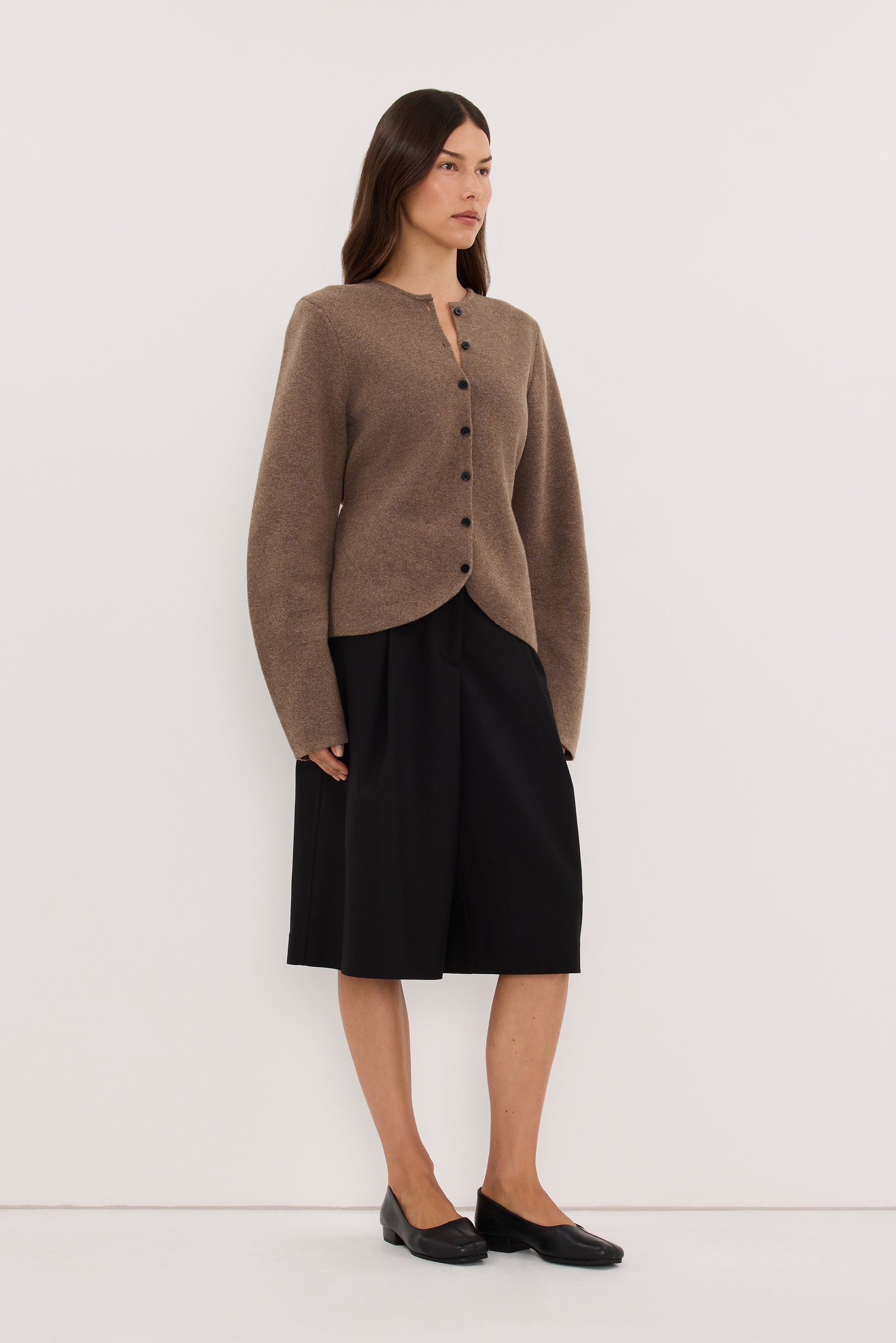 ELIZA MUSHROOM CINCHED CARDIGAN - PRE ORDER