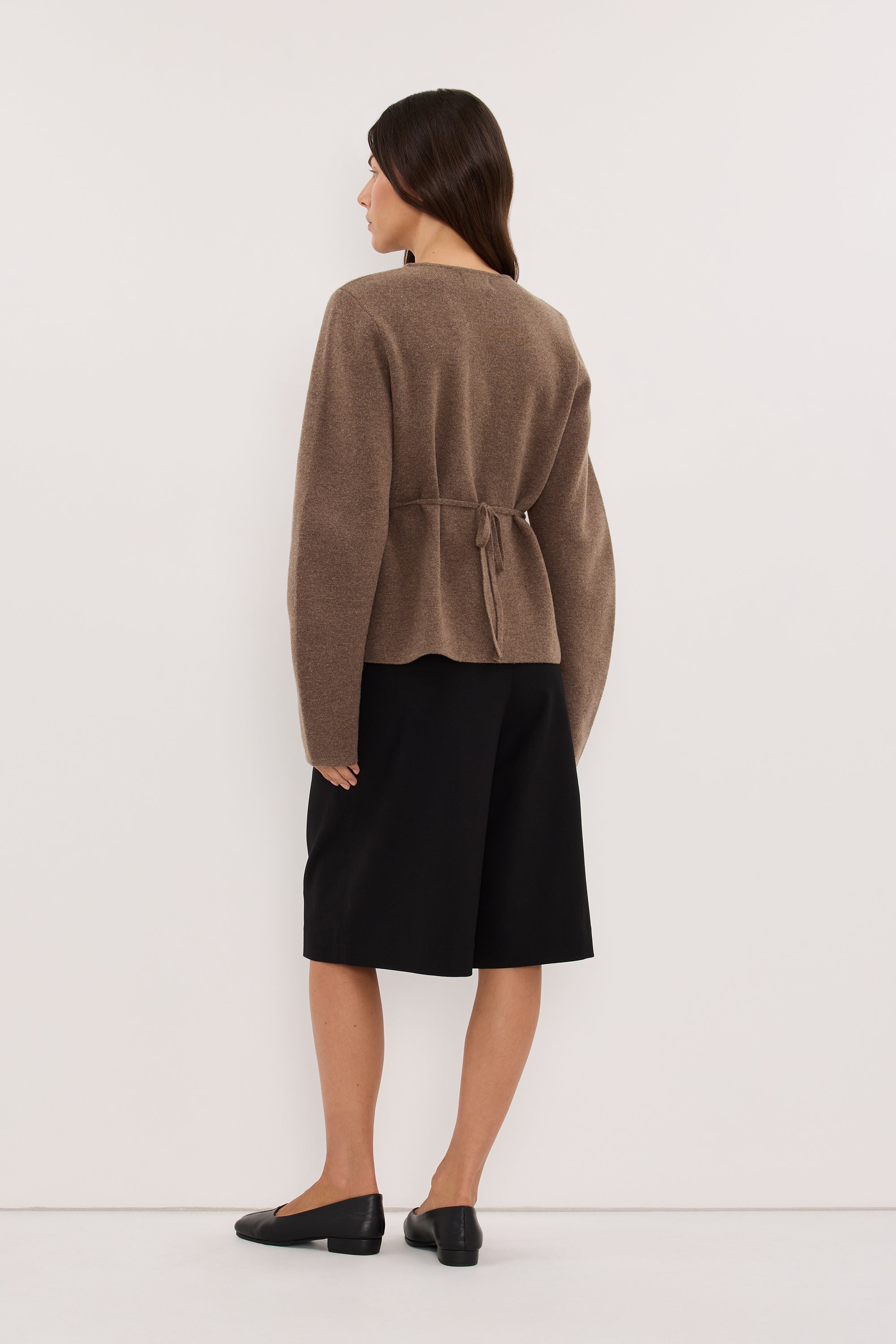 ELIZA MUSHROOM CINCHED CARDIGAN - PRE ORDER