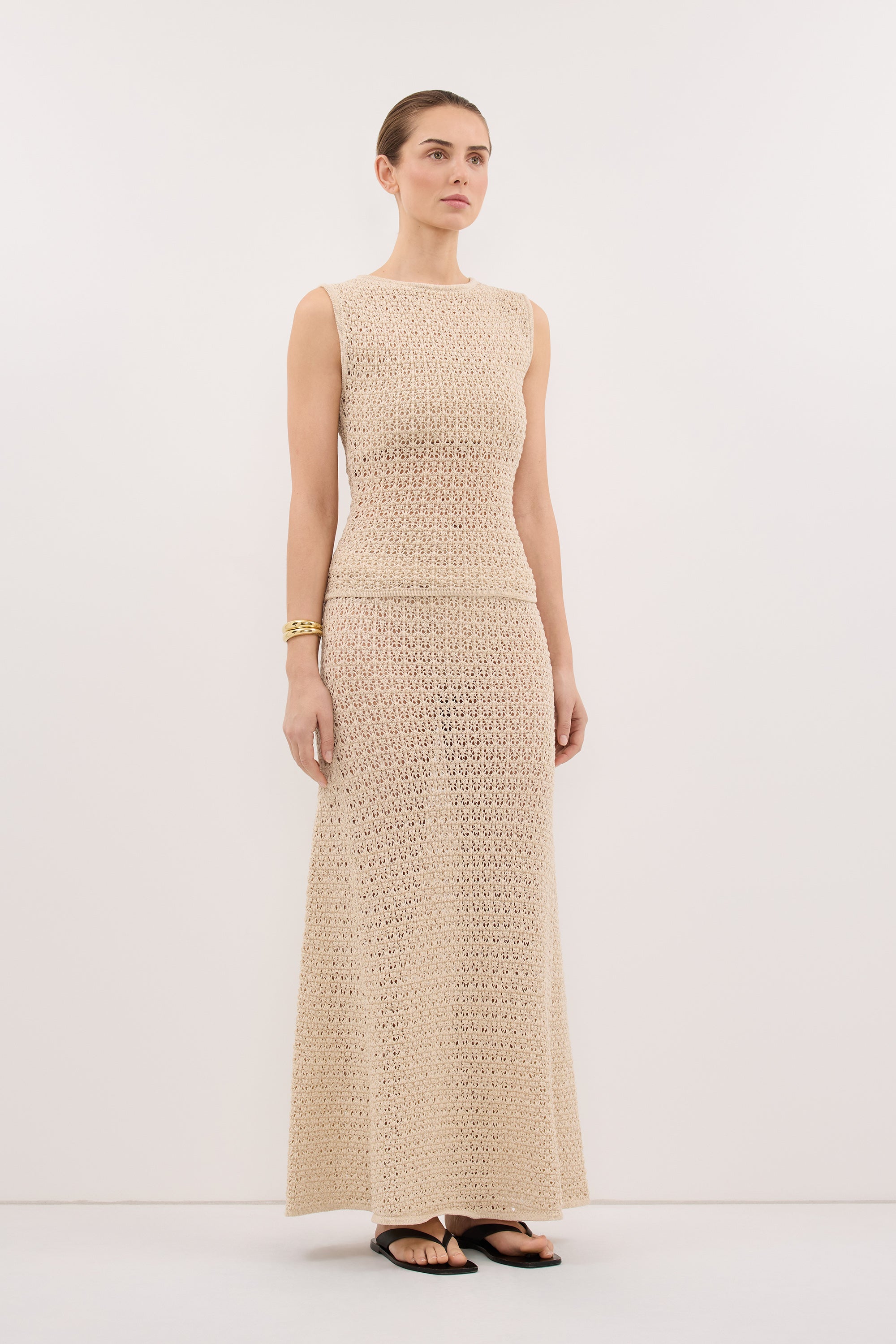HALO NATURAL KNIT MAXI SKIRT