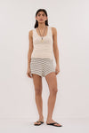 ASPEN SANDSTONE STRIPE KNIT SHORT