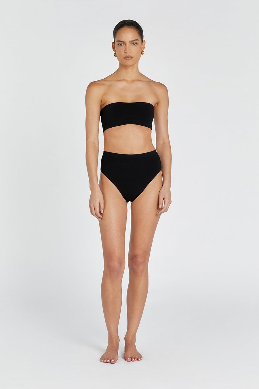 BASE BLACK HIGH WAIST BRIEF Clothing DISSH Boutiques XS BLACK 