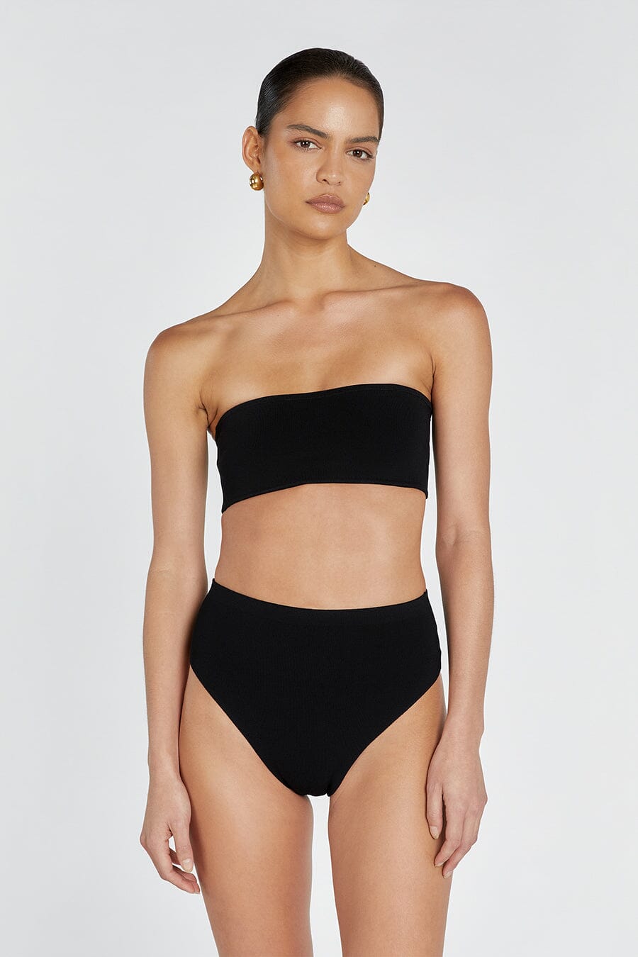 BASE BLACK HIGH WAIST BRIEF Clothing DISSH Boutiques 