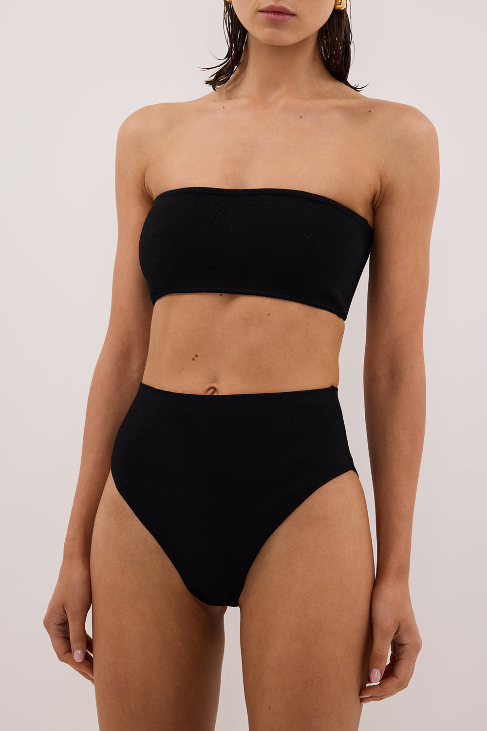 BASE BLACK HIGH WAIST BRIEF Clothing DISSH Boutiques 