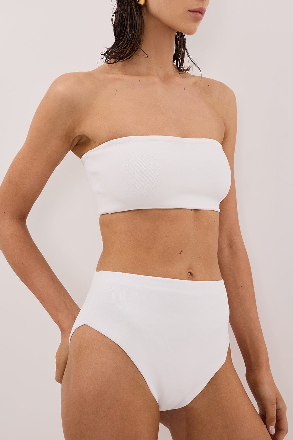 BASE OFF WHITE HIGH WAIST BRIEF Clothing DISSH Boutiques 