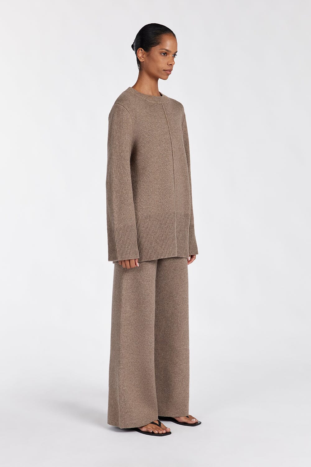 CLEMENCE CHOC MARLE KNIT PANT Clothing DISSH Boutiques 