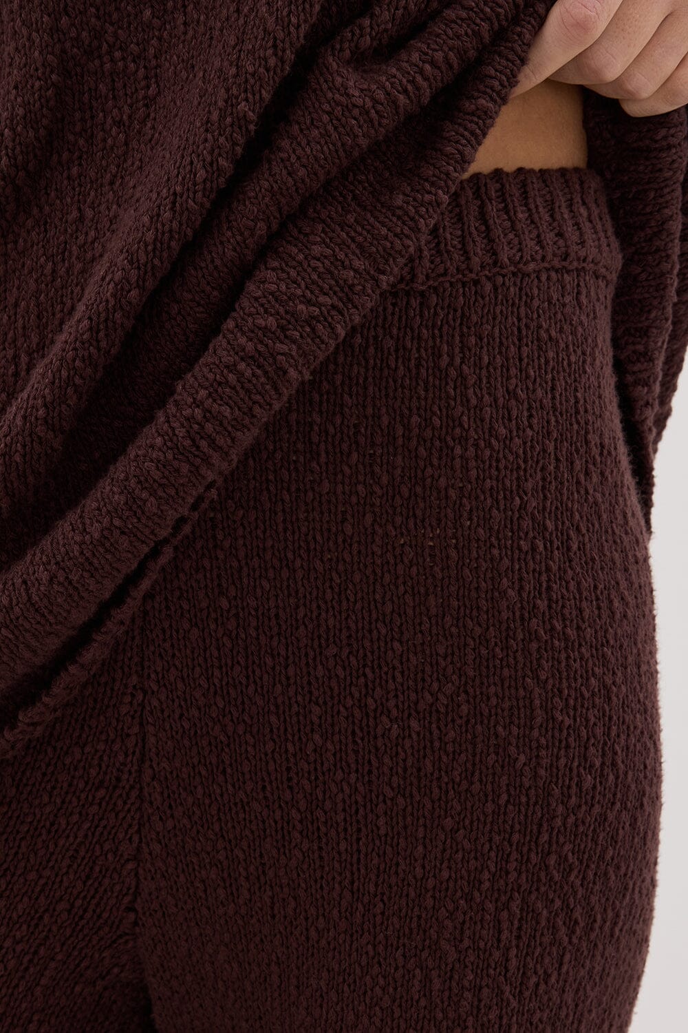 SUE CHOC FRINGE KNIT PANT Clothing DISSH Boutiques 