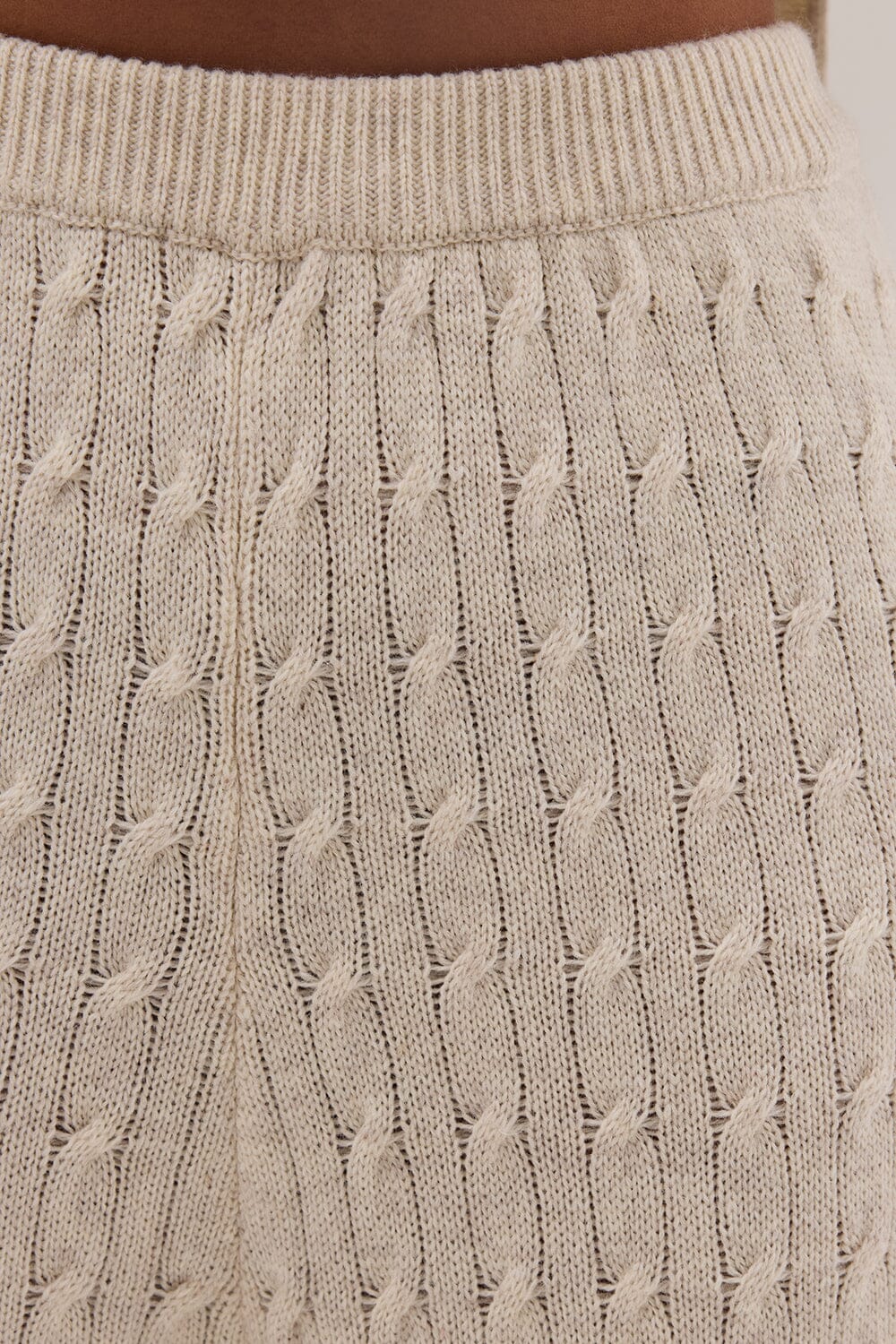 MAREN CHALK CABLE KNIT PANT Clothing DISSH Boutiques 