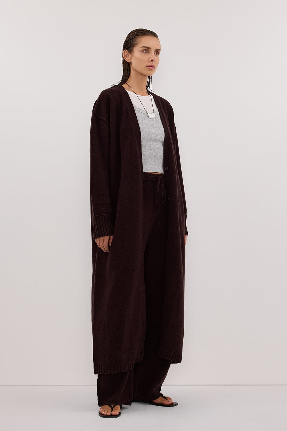 PAIGE CHOC WOOL KNIT PANT