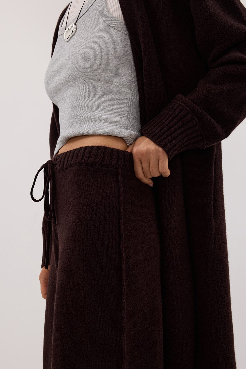 PAIGE CHOC WOOL KNIT PANT