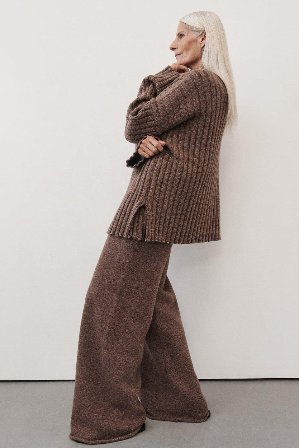 TUCSON MOCHA WIDE LEG KNIT PANT Clothing DISSH Boutiques XS MOCHA 