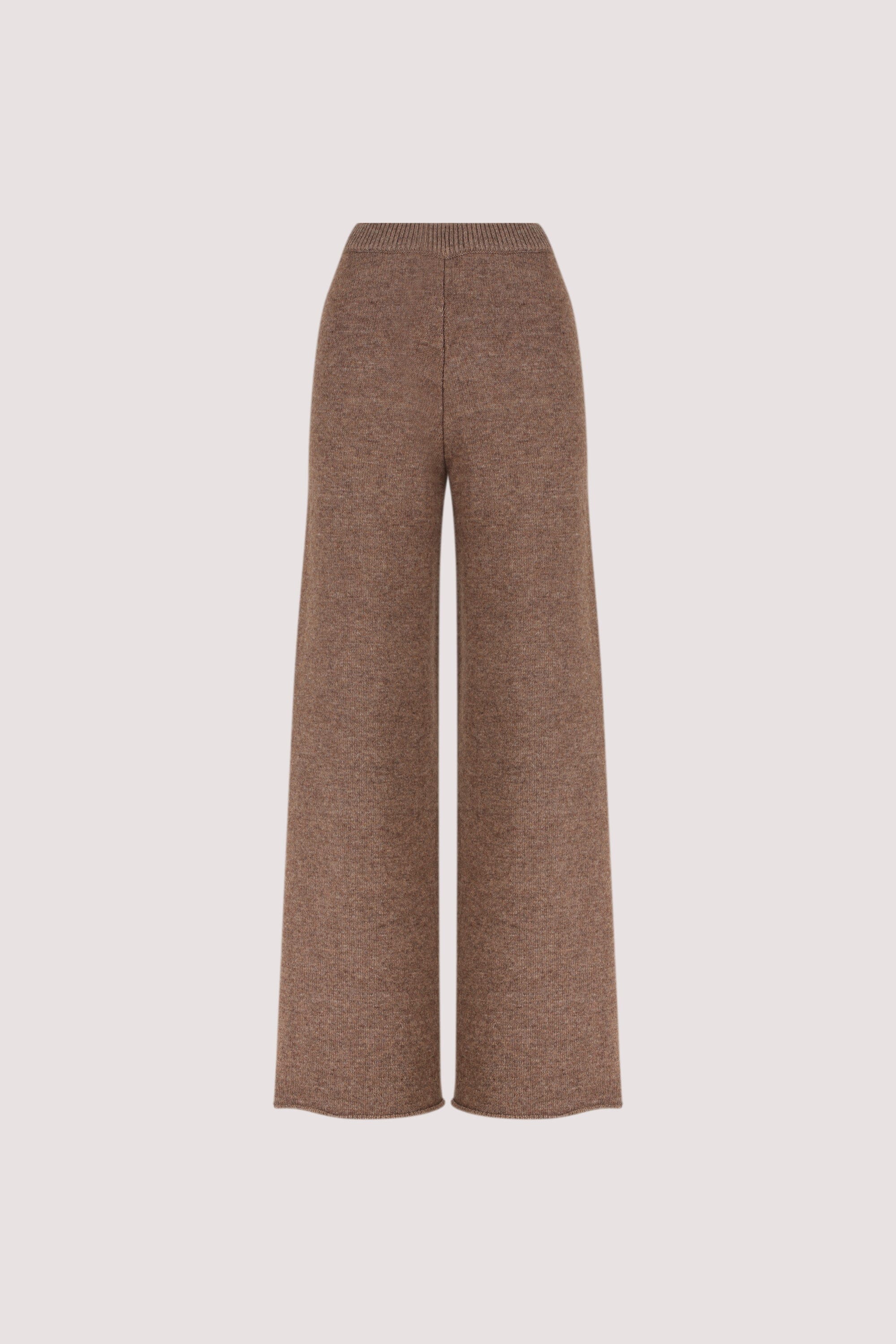TUCSON MOCHA WIDE LEG KNIT PANT