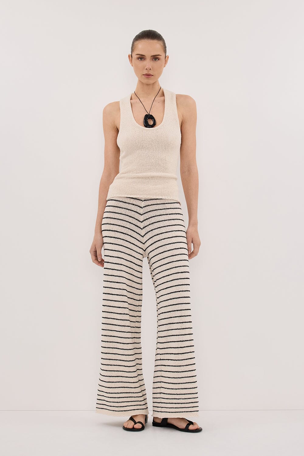 ASPEN SANDSTONE STRIPE KNIT PANT Clothing DISSH Boutiques 
