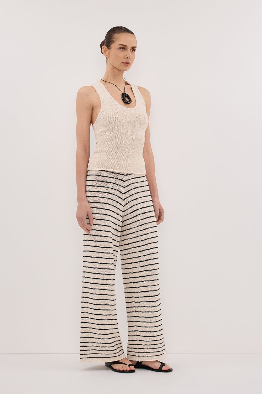 ASPEN SANDSTONE STRIPE KNIT PANT Clothing DISSH Boutiques 