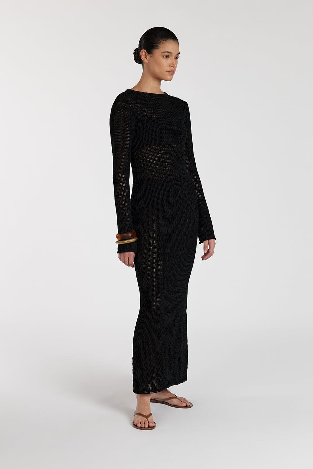 MARGOT BLACK CREW NECK DRESS Clothing DISSH Boutiques 
