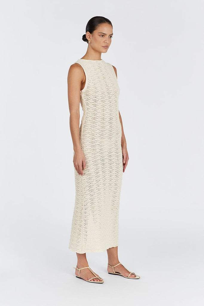 GISELE BUTTERMILK CROCHET DRESS | Dissh