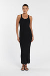 ZION BLACK KNIT MIDI DRESS