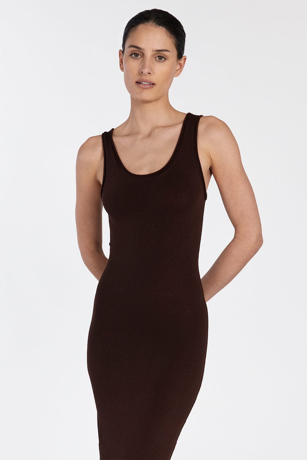 ROMA CHOC MAXI DRESS Clothing DISSH Boutiques 