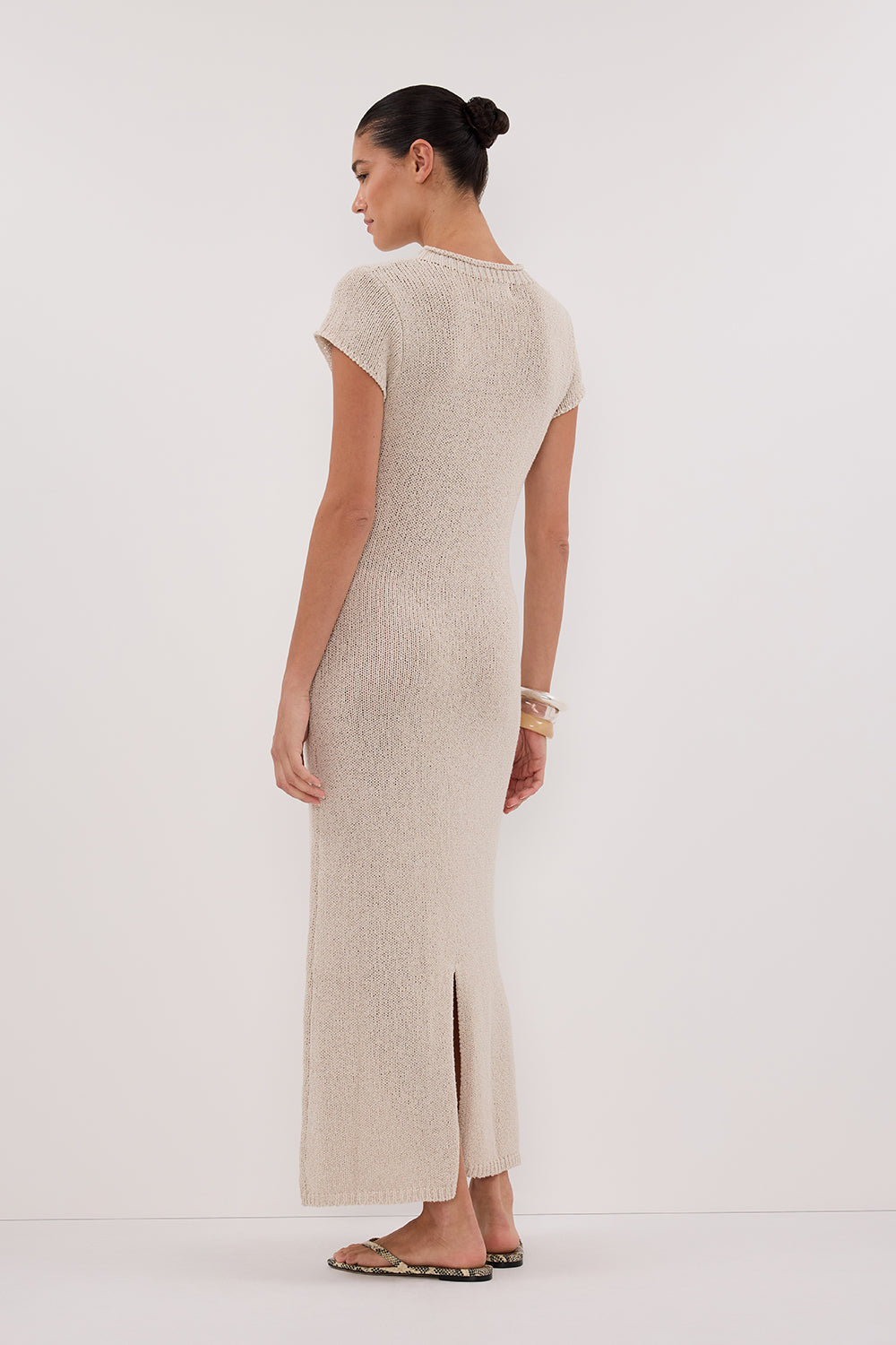 LEO CHALK KNIT MIDI DRESS Clothing DISSH Boutiques 