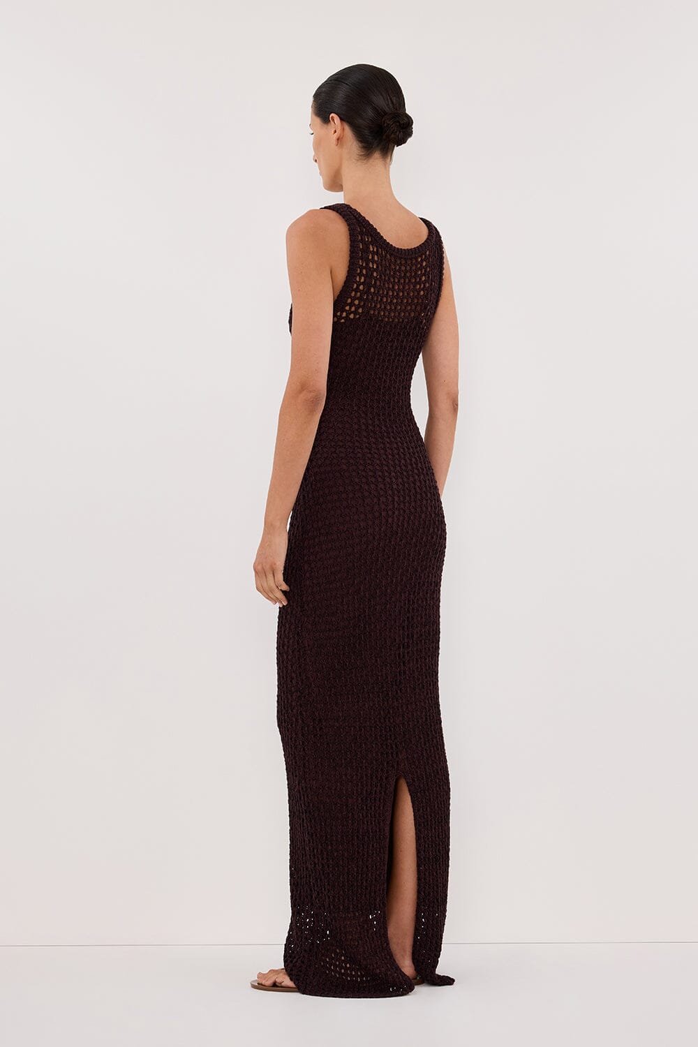 TESS CHOC CROCHET MAXI DRESS Clothing DISSH Boutiques 