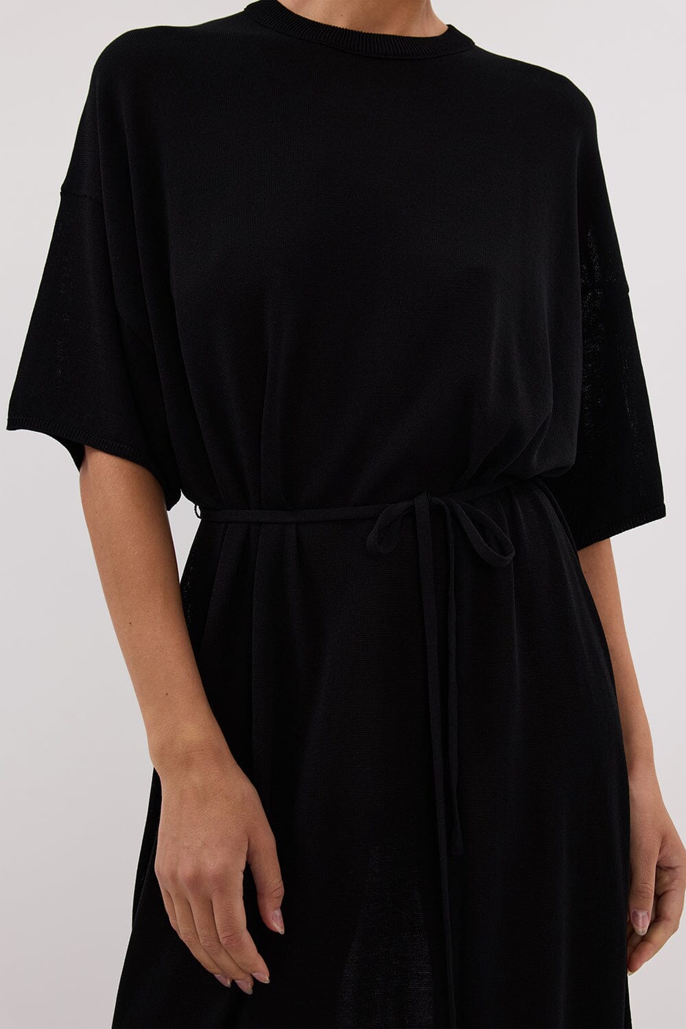 JACKI BLACK OVERSIZED KNIT MAXI DRESS Clothing DISSH Boutiques 
