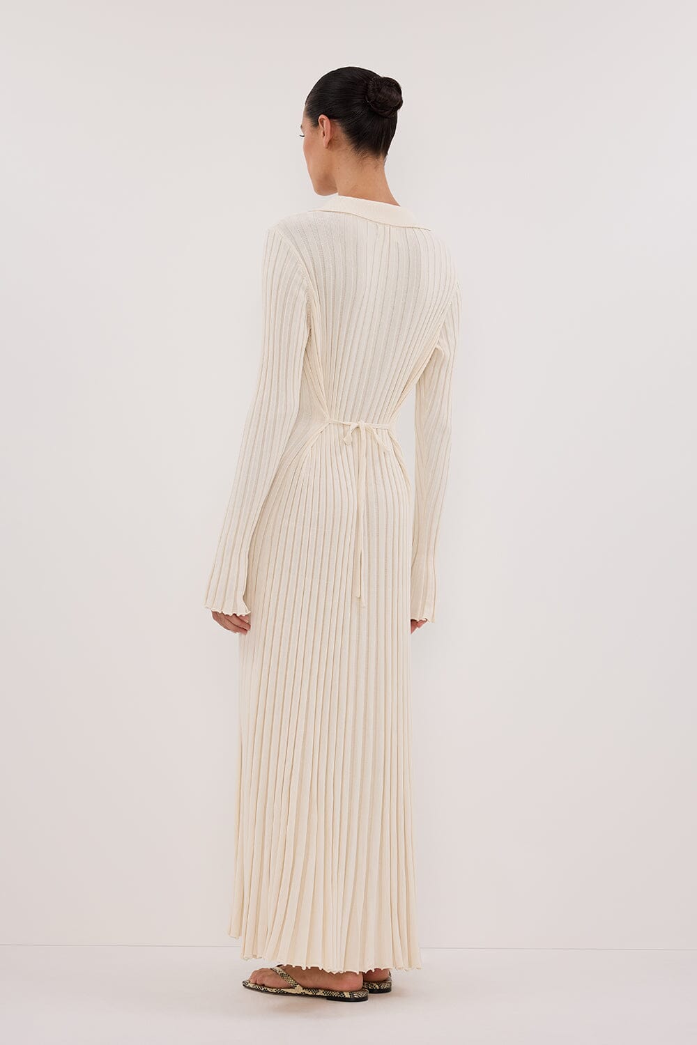 HAL PLASTER LONG SLEEVE KNIT MIDI DRESS Clothing DISSH Boutiques 