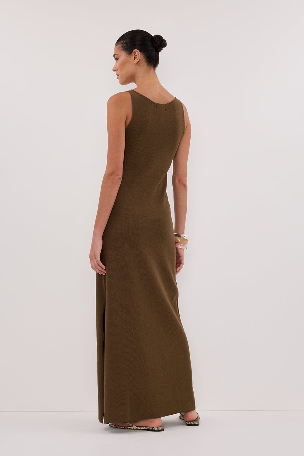 TROY OLIVE SLEEVELESS MAXI DRESS Clothing DISSH Boutiques 