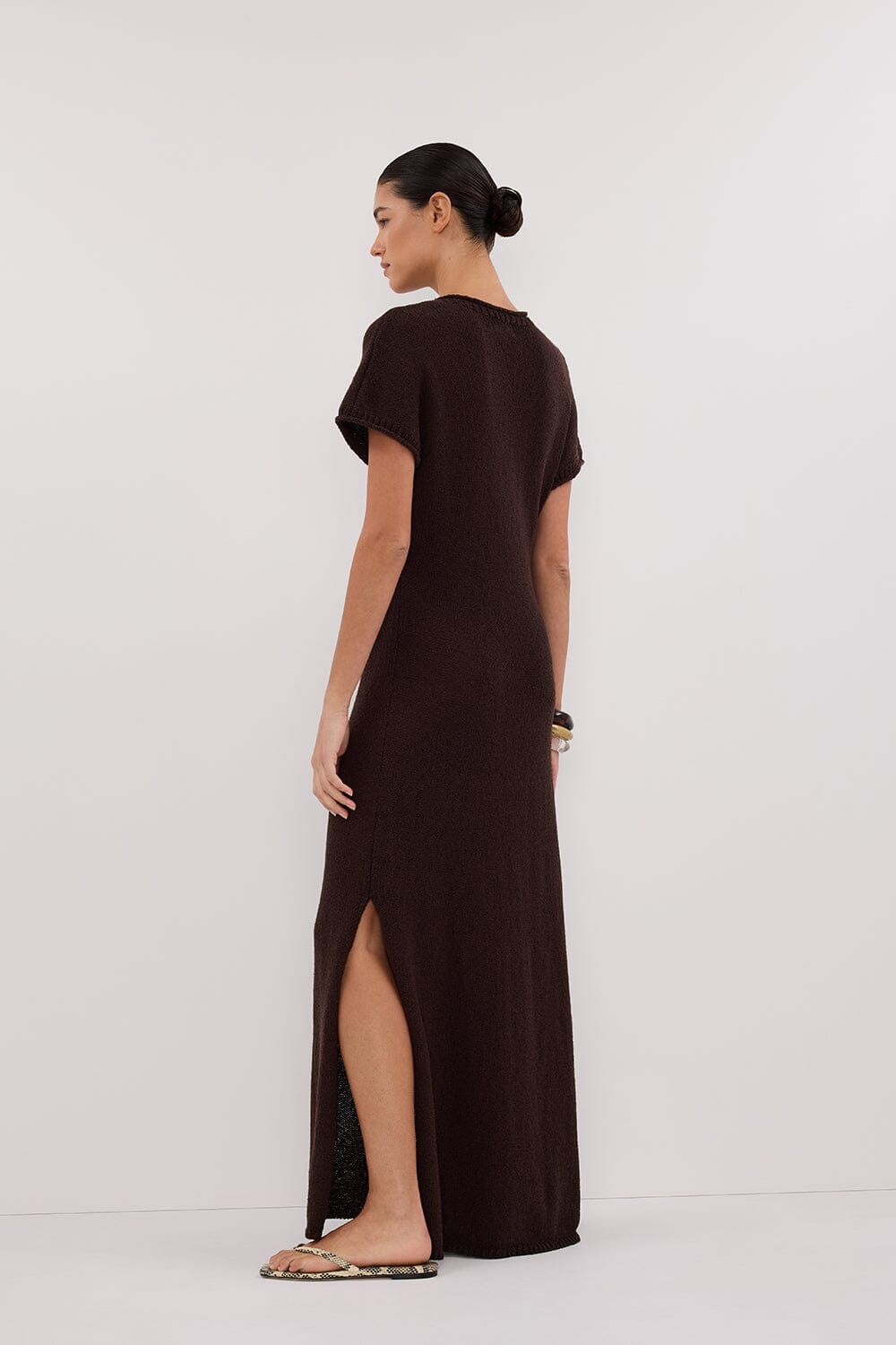 ERIN CHOC KNIT MAXI DRESS Clothing DISSH Boutiques 