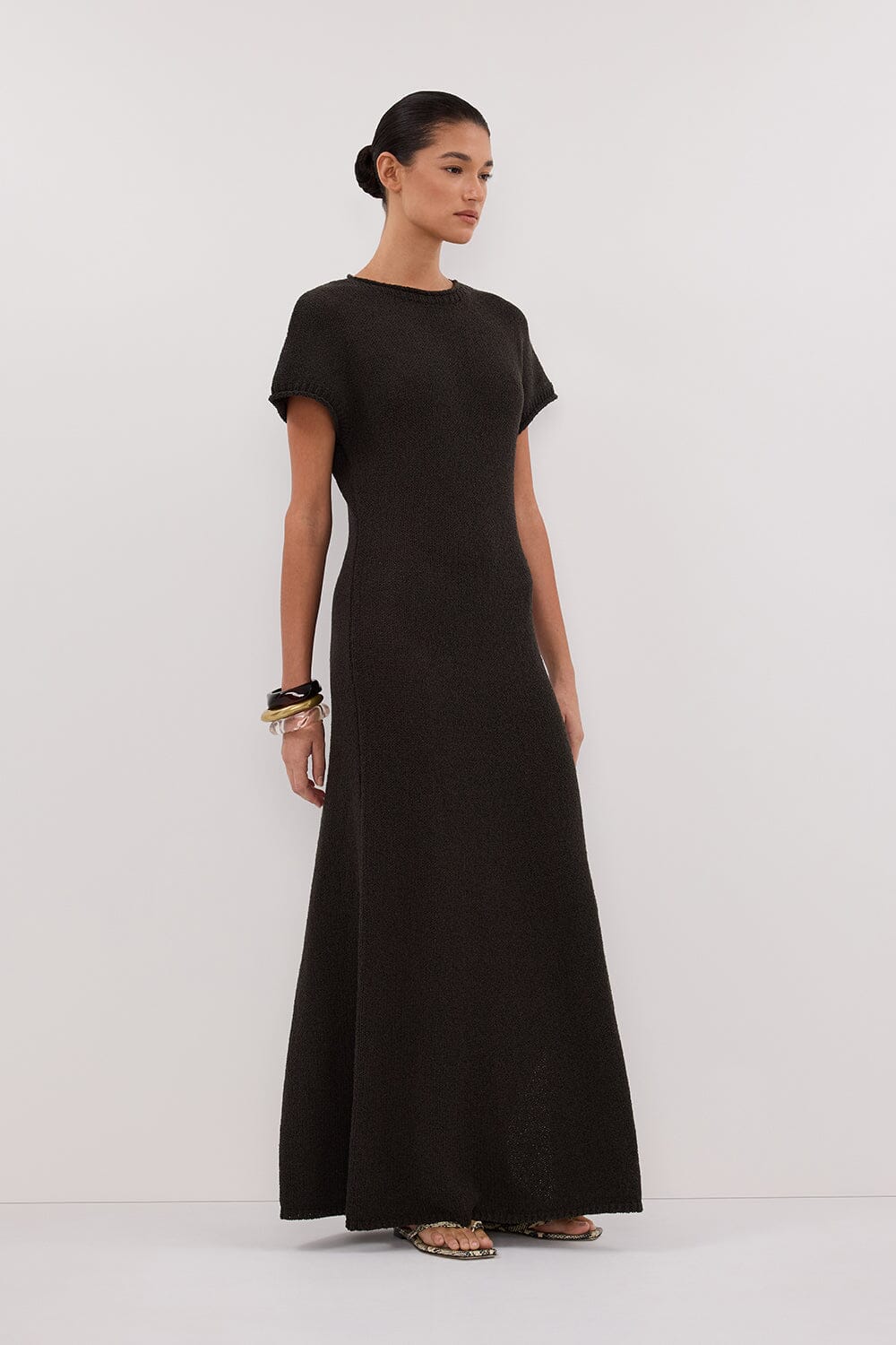 ERIN PETROL KNIT MAXI DRESS Clothing DISSH Boutiques 