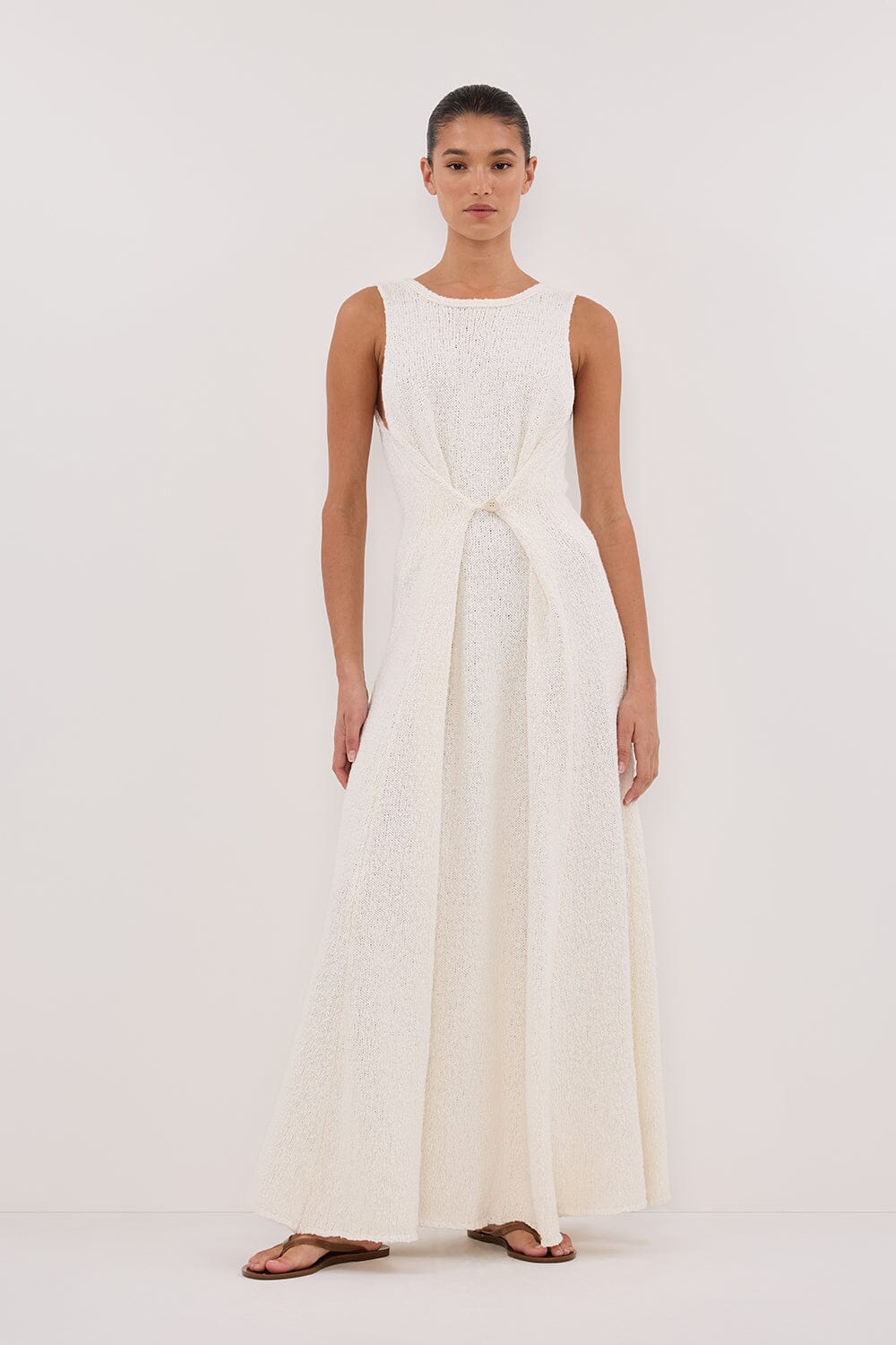 SUE OFF WHITE KNIT MAXI DRESS - PRE ORDER Clothing DISSH Boutiques XXS OFF WHITE 