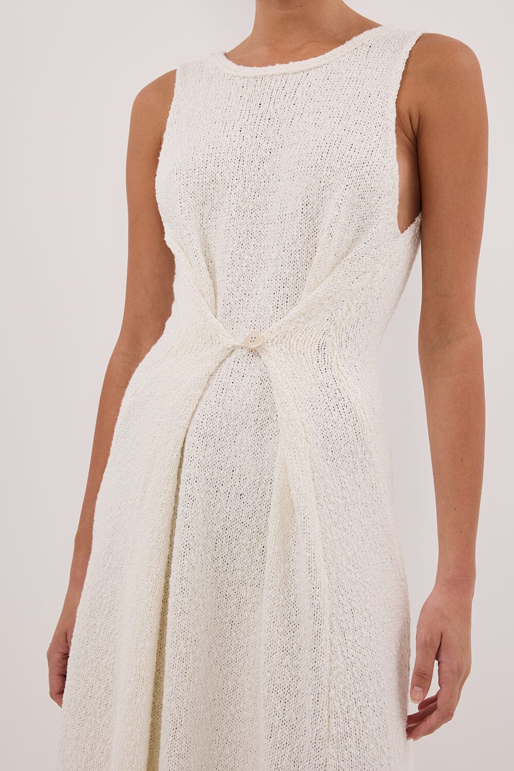 SUE OFF WHITE KNIT MAXI DRESS - PRE ORDER Clothing DISSH Boutiques 