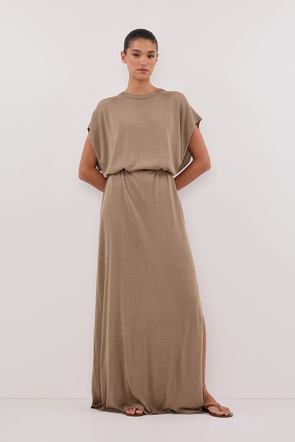 JACKI SAGE OVERSIZED KNIT MAXI DRESS Clothing DISSH Boutiques XXS SAGE 