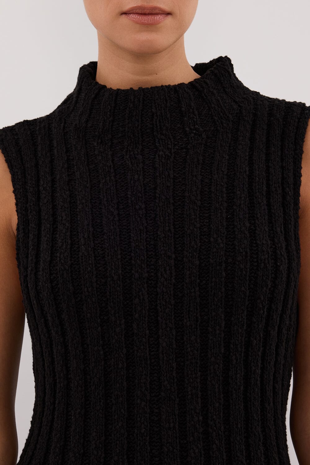 VERO BLACK KNIT MINI DRESS Clothing DISSH Boutiques 