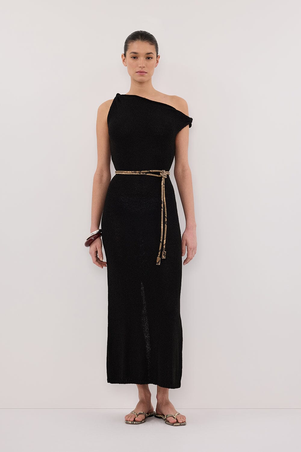 KARA BLACK KNIT SLEEVELESS MAXI DRESS Clothing DISSH Boutiques 