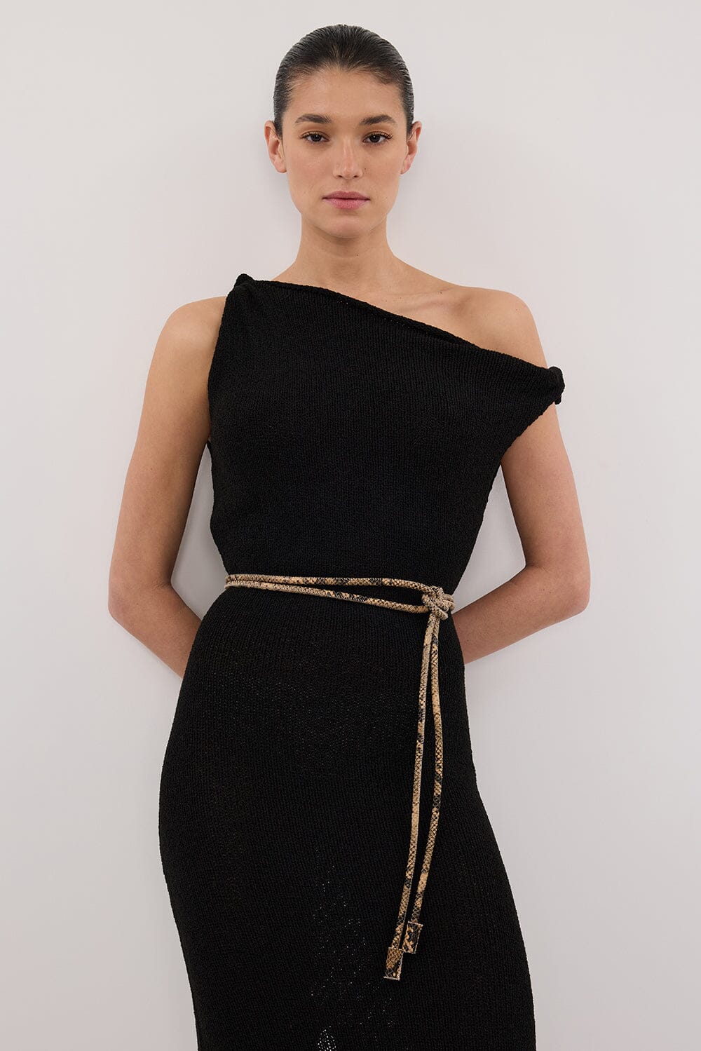 KARA BLACK KNIT SLEEVELESS MAXI DRESS Clothing DISSH Boutiques 