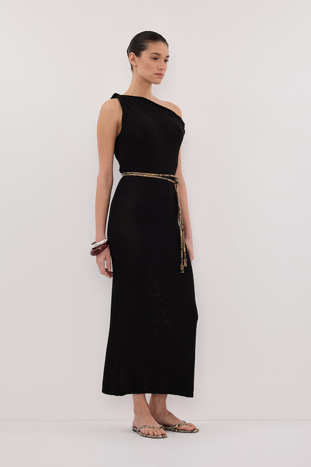 KARA BLACK KNIT SLEEVELESS MAXI DRESS Clothing DISSH Boutiques 