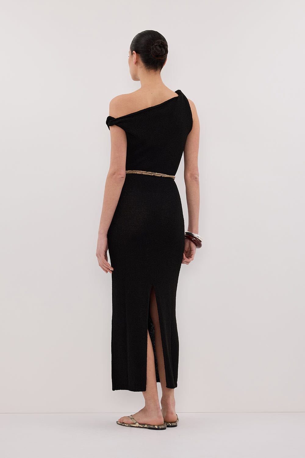 KARA BLACK KNIT SLEEVELESS MAXI DRESS Clothing DISSH Boutiques 
