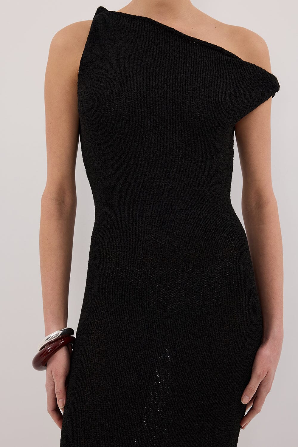 KARA BLACK KNIT SLEEVELESS MAXI DRESS Clothing DISSH Boutiques 