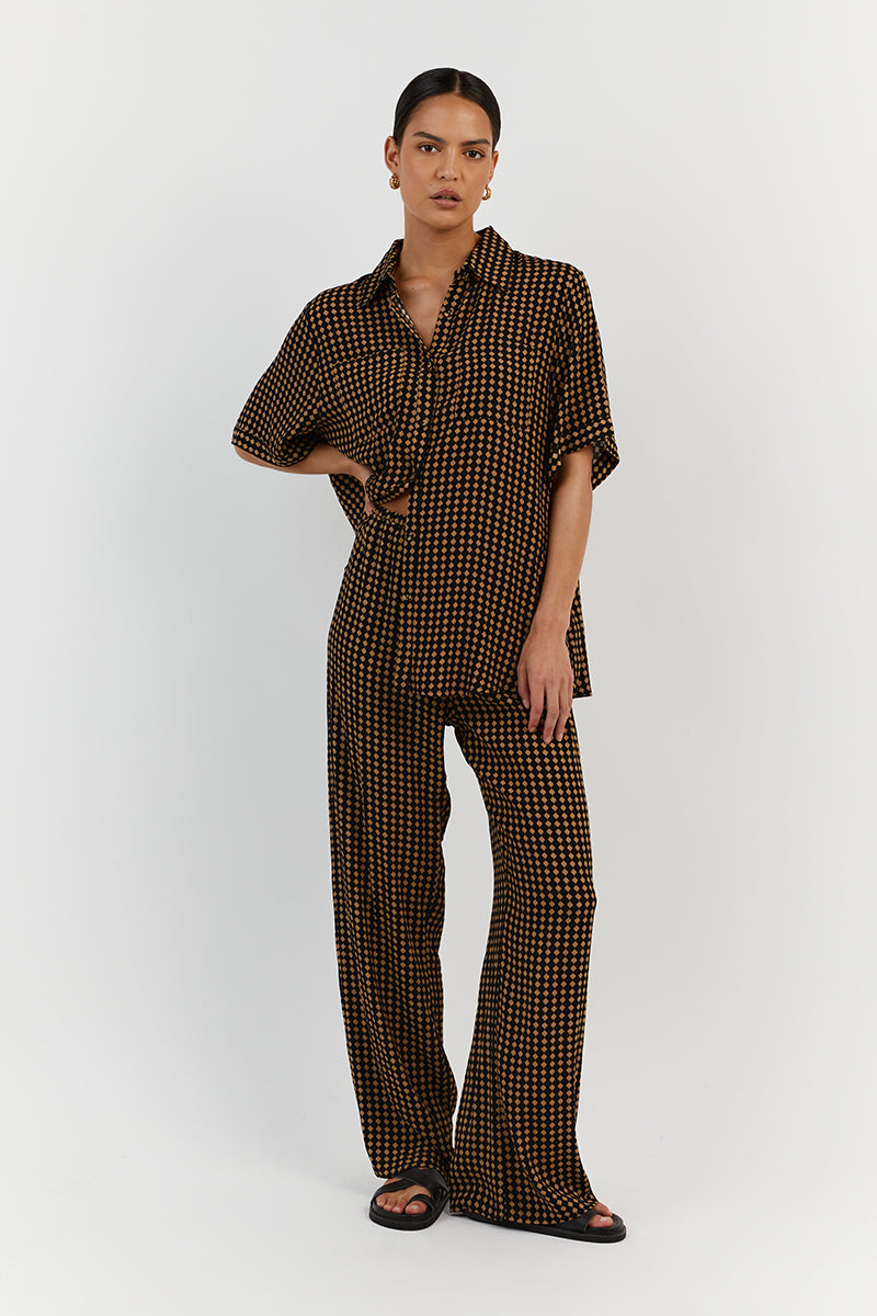 MILA CARAMEL VACATION SHIRT Clothing DISSH Boutiques 
